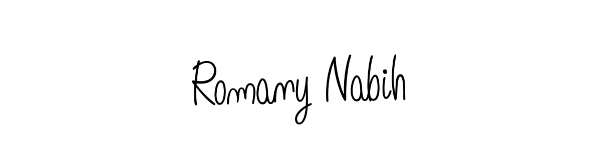 Design your own signature with our free online signature maker. With this signature software, you can create a handwritten (Angelique-Rose-font-FFP) signature for name Romany Nabih. Romany Nabih signature style 5 images and pictures png