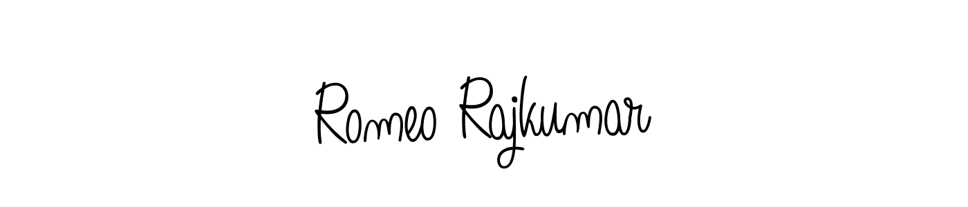 Use a signature maker to create a handwritten signature online. With this signature software, you can design (Angelique-Rose-font-FFP) your own signature for name Romeo Rajkumar. Romeo Rajkumar signature style 5 images and pictures png