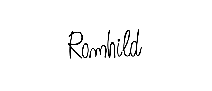 if you are searching for the best signature style for your name Romhild. so please give up your signature search. here we have designed multiple signature styles  using Angelique-Rose-font-FFP. Romhild signature style 5 images and pictures png