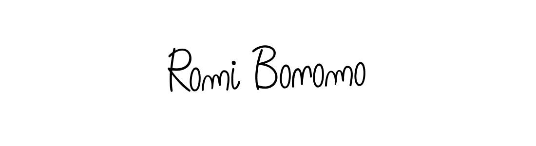 How to make Romi Bonomo name signature. Use Angelique-Rose-font-FFP style for creating short signs online. This is the latest handwritten sign. Romi Bonomo signature style 5 images and pictures png