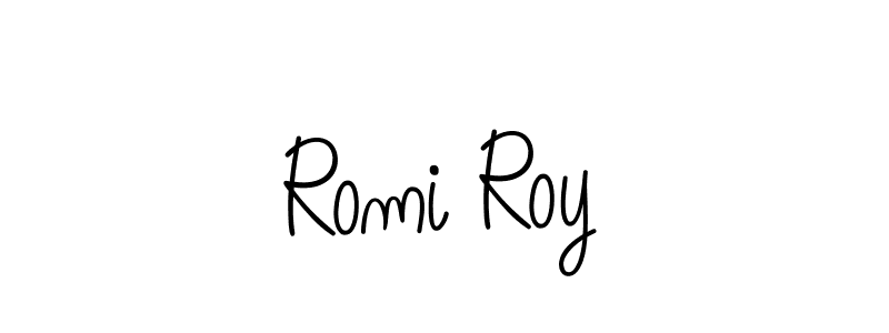 if you are searching for the best signature style for your name Romi Roy. so please give up your signature search. here we have designed multiple signature styles  using Angelique-Rose-font-FFP. Romi Roy signature style 5 images and pictures png