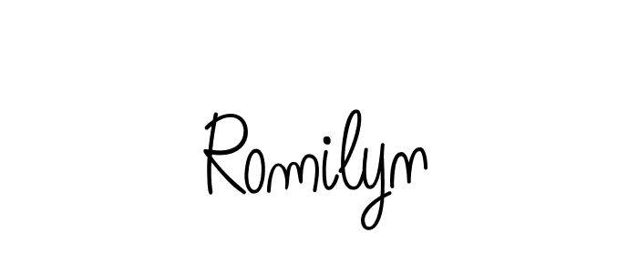 Also we have Romilyn name is the best signature style. Create professional handwritten signature collection using Angelique-Rose-font-FFP autograph style. Romilyn signature style 5 images and pictures png