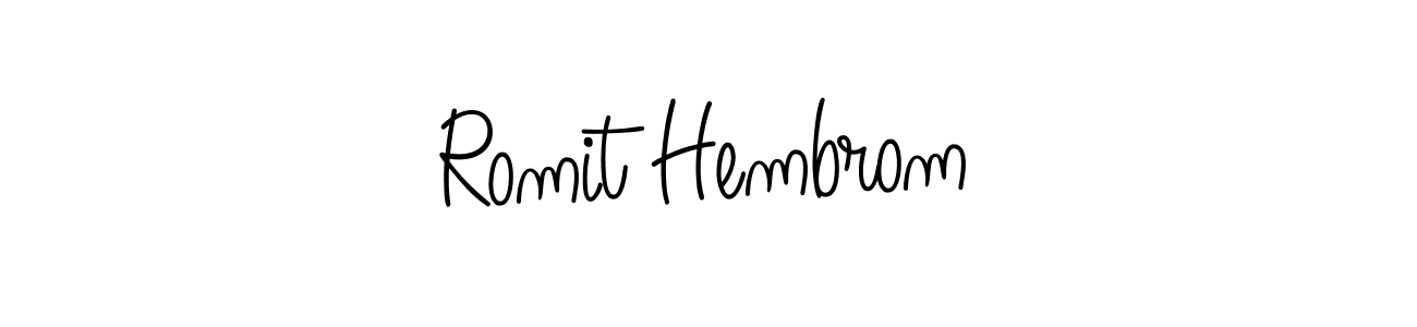 Also we have Romit Hembrom name is the best signature style. Create professional handwritten signature collection using Angelique-Rose-font-FFP autograph style. Romit Hembrom signature style 5 images and pictures png