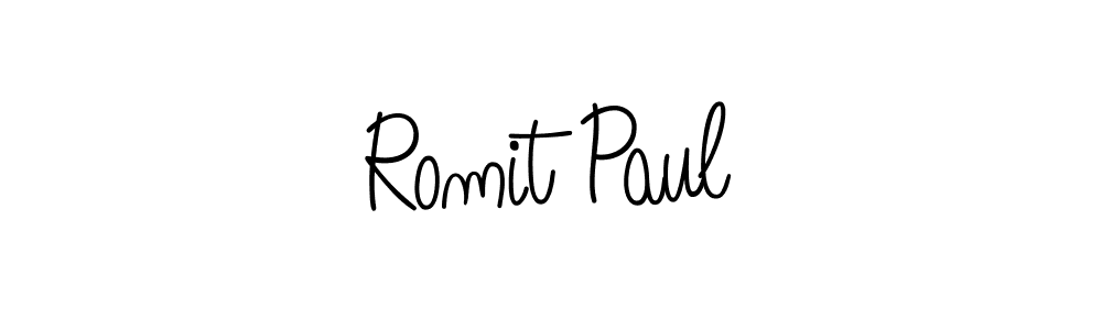 You should practise on your own different ways (Angelique-Rose-font-FFP) to write your name (Romit Paul) in signature. don't let someone else do it for you. Romit Paul signature style 5 images and pictures png