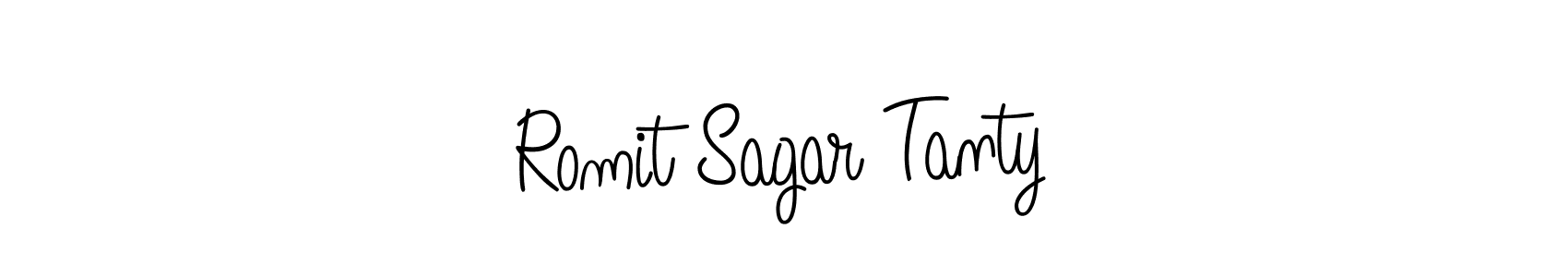 Design your own signature with our free online signature maker. With this signature software, you can create a handwritten (Angelique-Rose-font-FFP) signature for name Romit Sagar Tanty. Romit Sagar Tanty signature style 5 images and pictures png