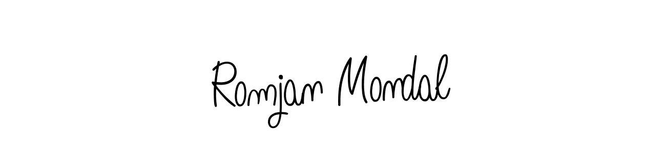 How to make Romjan Mondal signature? Angelique-Rose-font-FFP is a professional autograph style. Create handwritten signature for Romjan Mondal name. Romjan Mondal signature style 5 images and pictures png