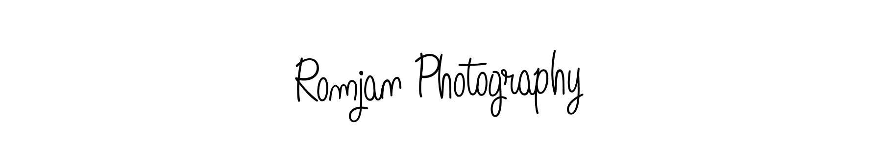 Use a signature maker to create a handwritten signature online. With this signature software, you can design (Angelique-Rose-font-FFP) your own signature for name Romjan Photography. Romjan Photography signature style 5 images and pictures png