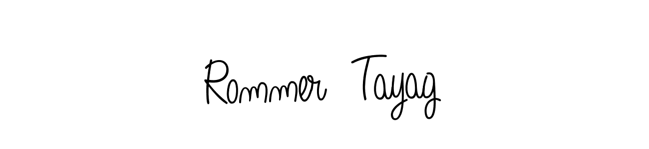 Similarly Angelique-Rose-font-FFP is the best handwritten signature design. Signature creator online .You can use it as an online autograph creator for name Rommer  Tayag. Rommer  Tayag signature style 5 images and pictures png