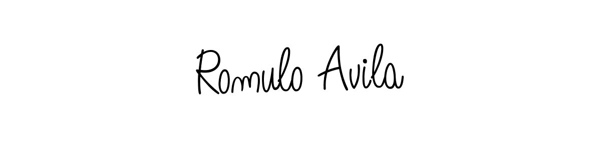 Design your own signature with our free online signature maker. With this signature software, you can create a handwritten (Angelique-Rose-font-FFP) signature for name Romulo Avila. Romulo Avila signature style 5 images and pictures png