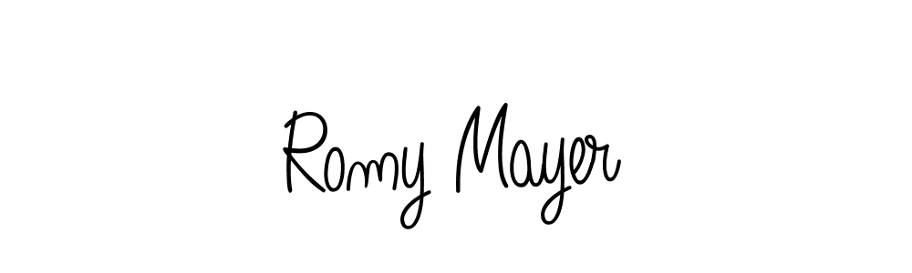 How to make Romy Mayer name signature. Use Angelique-Rose-font-FFP style for creating short signs online. This is the latest handwritten sign. Romy Mayer signature style 5 images and pictures png