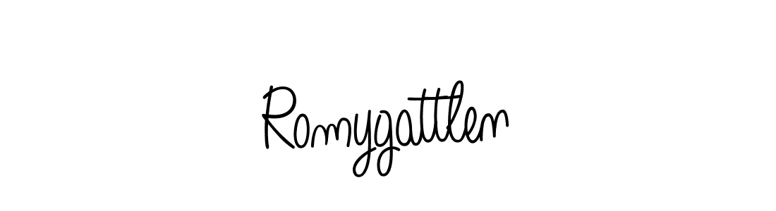 You should practise on your own different ways (Angelique-Rose-font-FFP) to write your name (Romygattlen) in signature. don't let someone else do it for you. Romygattlen signature style 5 images and pictures png