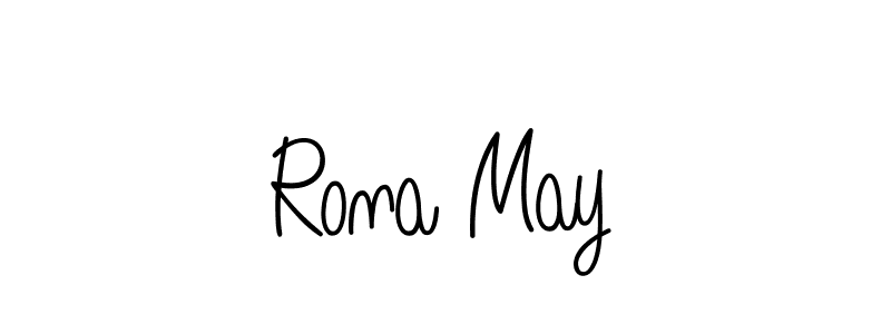 Angelique-Rose-font-FFP is a professional signature style that is perfect for those who want to add a touch of class to their signature. It is also a great choice for those who want to make their signature more unique. Get Rona May name to fancy signature for free. Rona May signature style 5 images and pictures png