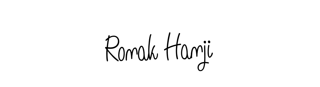 Make a beautiful signature design for name Ronak Hanji. With this signature (Angelique-Rose-font-FFP) style, you can create a handwritten signature for free. Ronak Hanji signature style 5 images and pictures png