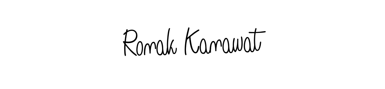 Ronak Kanawat stylish signature style. Best Handwritten Sign (Angelique-Rose-font-FFP) for my name. Handwritten Signature Collection Ideas for my name Ronak Kanawat. Ronak Kanawat signature style 5 images and pictures png