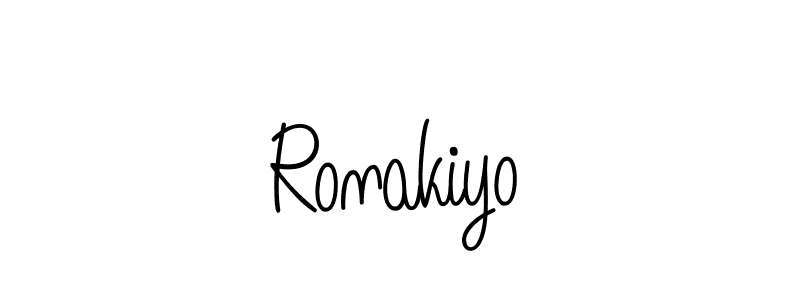 Angelique-Rose-font-FFP is a professional signature style that is perfect for those who want to add a touch of class to their signature. It is also a great choice for those who want to make their signature more unique. Get Ronakiyo name to fancy signature for free. Ronakiyo signature style 5 images and pictures png