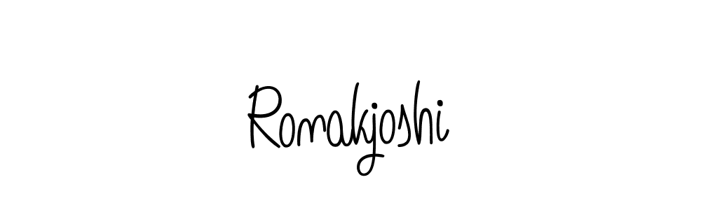 Design your own signature with our free online signature maker. With this signature software, you can create a handwritten (Angelique-Rose-font-FFP) signature for name Ronakjoshi. Ronakjoshi signature style 5 images and pictures png