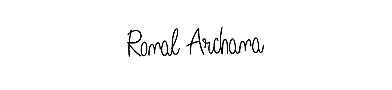 Angelique-Rose-font-FFP is a professional signature style that is perfect for those who want to add a touch of class to their signature. It is also a great choice for those who want to make their signature more unique. Get Ronal Archana name to fancy signature for free. Ronal Archana signature style 5 images and pictures png