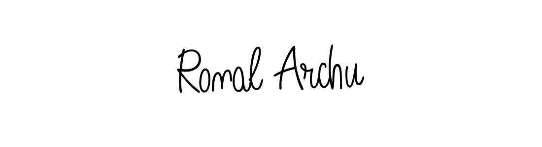 Best and Professional Signature Style for Ronal Archu. Angelique-Rose-font-FFP Best Signature Style Collection. Ronal Archu signature style 5 images and pictures png