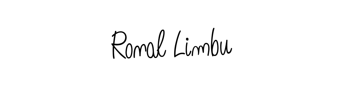 Create a beautiful signature design for name Ronal Limbu. With this signature (Angelique-Rose-font-FFP) fonts, you can make a handwritten signature for free. Ronal Limbu signature style 5 images and pictures png