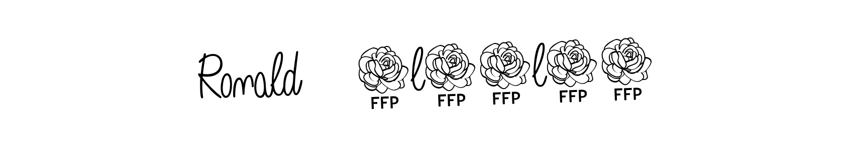 if you are searching for the best signature style for your name Ronald    6l26l24. so please give up your signature search. here we have designed multiple signature styles  using Angelique-Rose-font-FFP. Ronald    6l26l24 signature style 5 images and pictures png