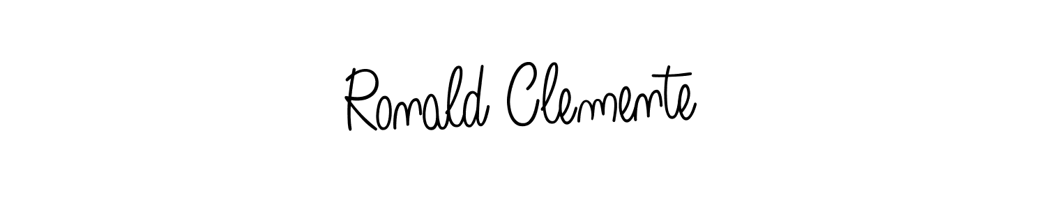Design your own signature with our free online signature maker. With this signature software, you can create a handwritten (Angelique-Rose-font-FFP) signature for name Ronald Clemente. Ronald Clemente signature style 5 images and pictures png