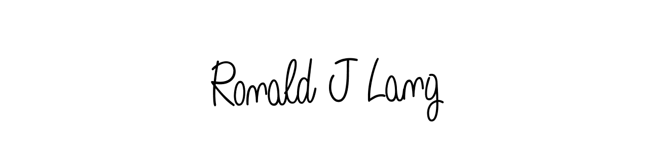 Design your own signature with our free online signature maker. With this signature software, you can create a handwritten (Angelique-Rose-font-FFP) signature for name Ronald J Lang. Ronald J Lang signature style 5 images and pictures png