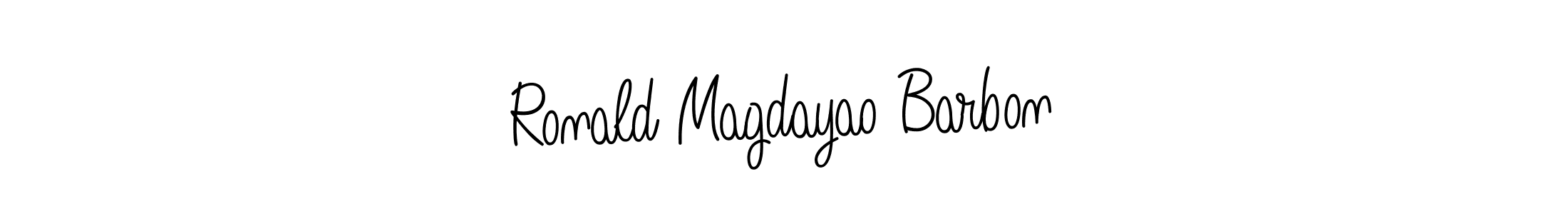 Ronald Magdayao Barbon stylish signature style. Best Handwritten Sign (Angelique-Rose-font-FFP) for my name. Handwritten Signature Collection Ideas for my name Ronald Magdayao Barbon. Ronald Magdayao Barbon signature style 5 images and pictures png