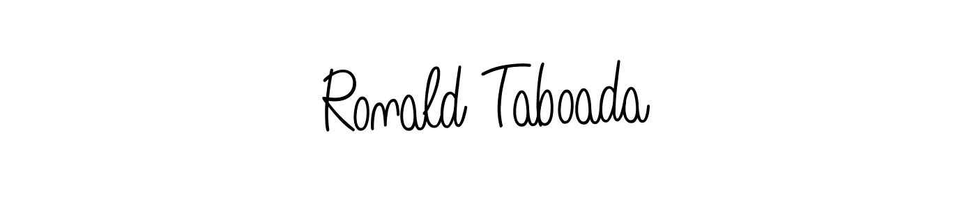 Ronald Taboada stylish signature style. Best Handwritten Sign (Angelique-Rose-font-FFP) for my name. Handwritten Signature Collection Ideas for my name Ronald Taboada. Ronald Taboada signature style 5 images and pictures png