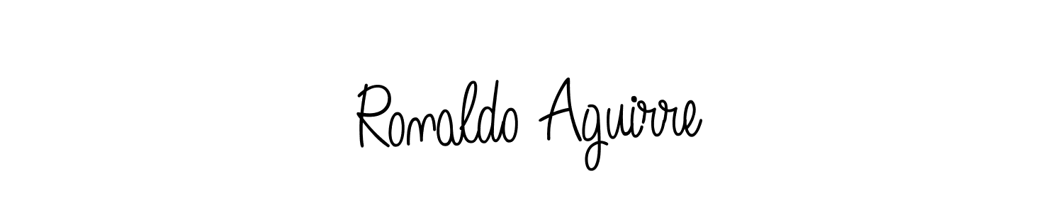 Make a beautiful signature design for name Ronaldo Aguirre. With this signature (Angelique-Rose-font-FFP) style, you can create a handwritten signature for free. Ronaldo Aguirre signature style 5 images and pictures png