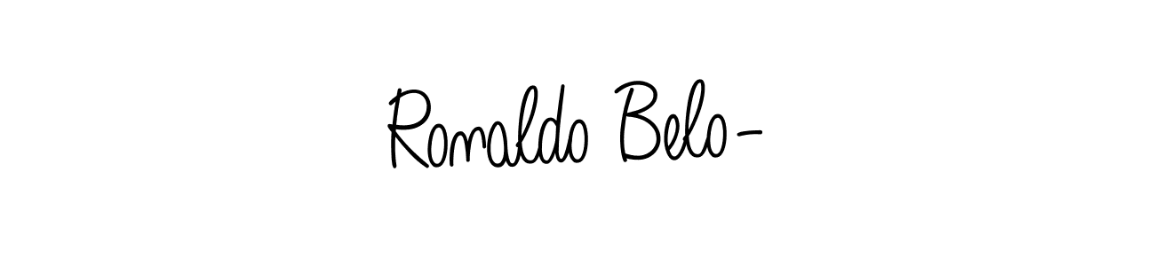 Design your own signature with our free online signature maker. With this signature software, you can create a handwritten (Angelique-Rose-font-FFP) signature for name Ronaldo Belo-. Ronaldo Belo- signature style 5 images and pictures png