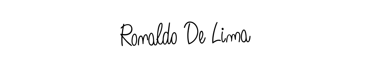 Make a beautiful signature design for name Ronaldo De Lima. With this signature (Angelique-Rose-font-FFP) style, you can create a handwritten signature for free. Ronaldo De Lima signature style 5 images and pictures png