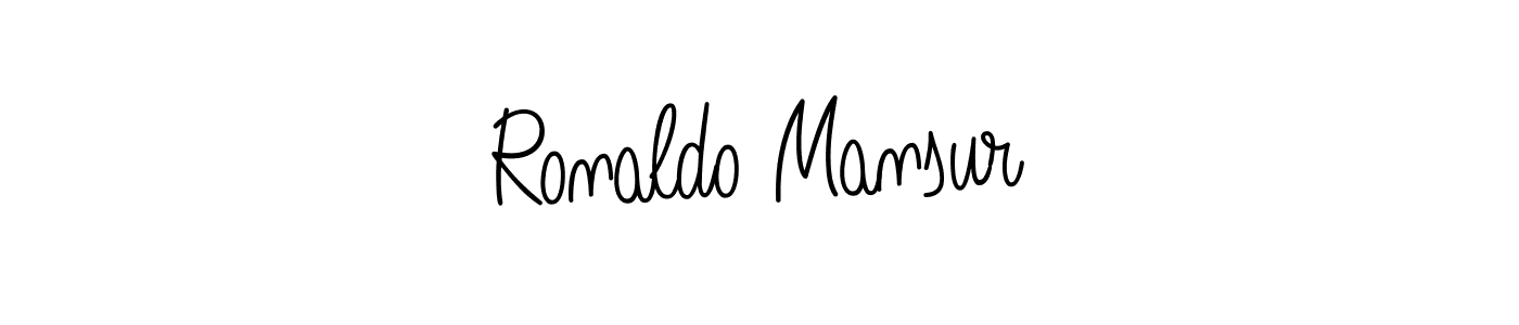 Design your own signature with our free online signature maker. With this signature software, you can create a handwritten (Angelique-Rose-font-FFP) signature for name Ronaldo Mansur. Ronaldo Mansur signature style 5 images and pictures png