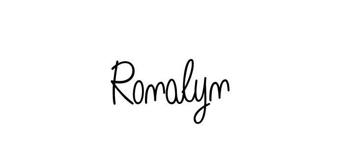 Create a beautiful signature design for name Ronalyn. With this signature (Angelique-Rose-font-FFP) fonts, you can make a handwritten signature for free. Ronalyn signature style 5 images and pictures png