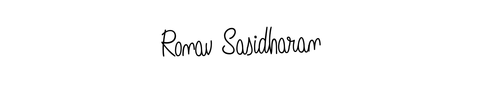 Design your own signature with our free online signature maker. With this signature software, you can create a handwritten (Angelique-Rose-font-FFP) signature for name Ronav Sasidharan. Ronav Sasidharan signature style 5 images and pictures png