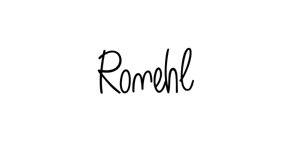 How to make Ronehl name signature. Use Angelique-Rose-font-FFP style for creating short signs online. This is the latest handwritten sign. Ronehl signature style 5 images and pictures png