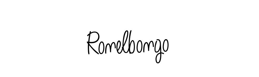 You should practise on your own different ways (Angelique-Rose-font-FFP) to write your name (Ronelbongo) in signature. don't let someone else do it for you. Ronelbongo signature style 5 images and pictures png
