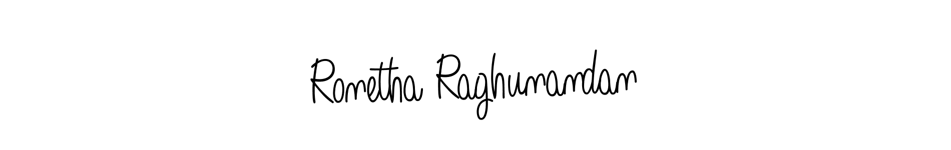Also we have Ronetha Raghunandan name is the best signature style. Create professional handwritten signature collection using Angelique-Rose-font-FFP autograph style. Ronetha Raghunandan signature style 5 images and pictures png