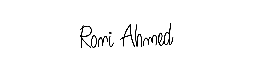 This is the best signature style for the Roni Ahmed name. Also you like these signature font (Angelique-Rose-font-FFP). Mix name signature. Roni Ahmed signature style 5 images and pictures png
