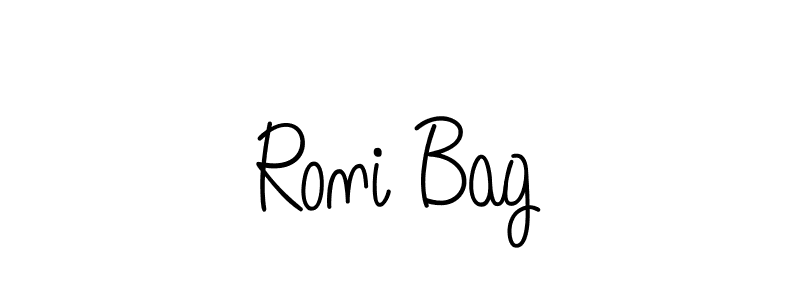 Check out images of Autograph of Roni Bag name. Actor Roni Bag Signature Style. Angelique-Rose-font-FFP is a professional sign style online. Roni Bag signature style 5 images and pictures png