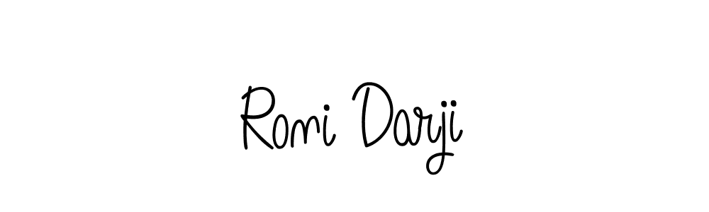Design your own signature with our free online signature maker. With this signature software, you can create a handwritten (Angelique-Rose-font-FFP) signature for name Roni Darji. Roni Darji signature style 5 images and pictures png