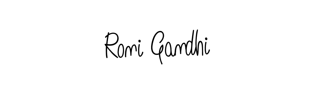 The best way (Angelique-Rose-font-FFP) to make a short signature is to pick only two or three words in your name. The name Roni Gandhi include a total of six letters. For converting this name. Roni Gandhi signature style 5 images and pictures png