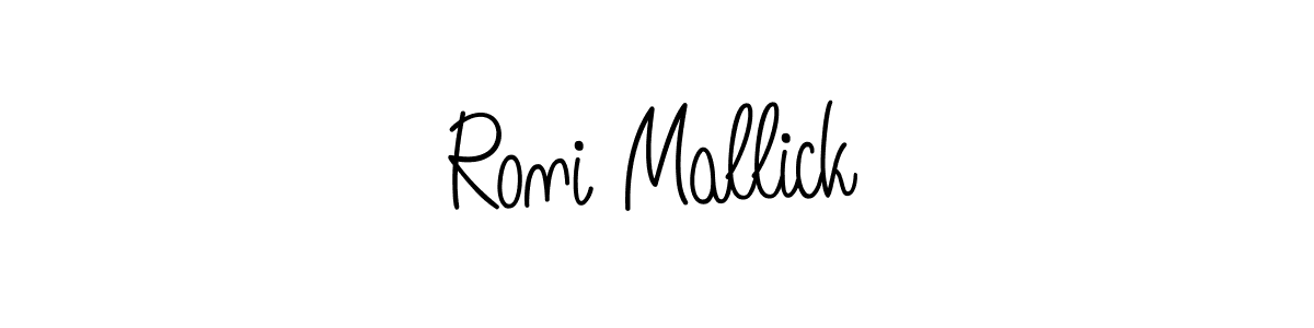 Design your own signature with our free online signature maker. With this signature software, you can create a handwritten (Angelique-Rose-font-FFP) signature for name Roni Mallick. Roni Mallick signature style 5 images and pictures png