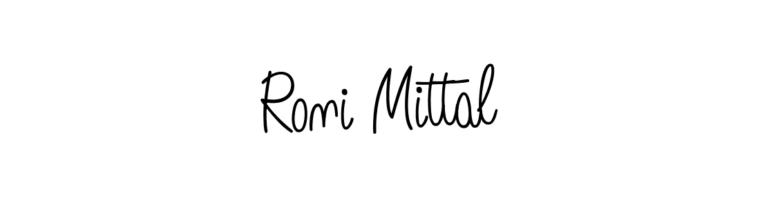 Make a beautiful signature design for name Roni Mittal. With this signature (Angelique-Rose-font-FFP) style, you can create a handwritten signature for free. Roni Mittal signature style 5 images and pictures png