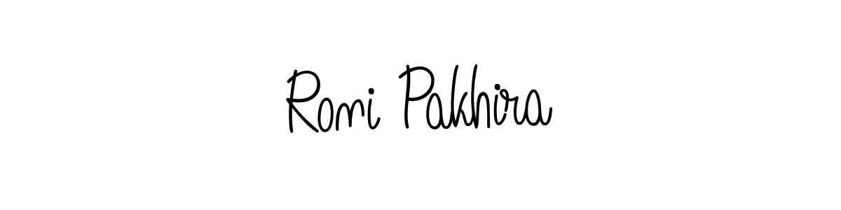 Design your own signature with our free online signature maker. With this signature software, you can create a handwritten (Angelique-Rose-font-FFP) signature for name Roni Pakhira. Roni Pakhira signature style 5 images and pictures png