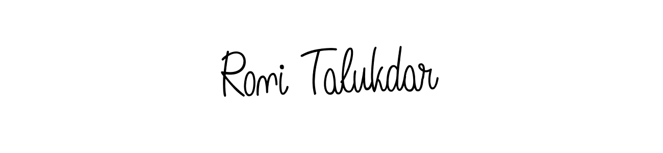 How to make Roni Talukdar signature? Angelique-Rose-font-FFP is a professional autograph style. Create handwritten signature for Roni Talukdar name. Roni Talukdar signature style 5 images and pictures png