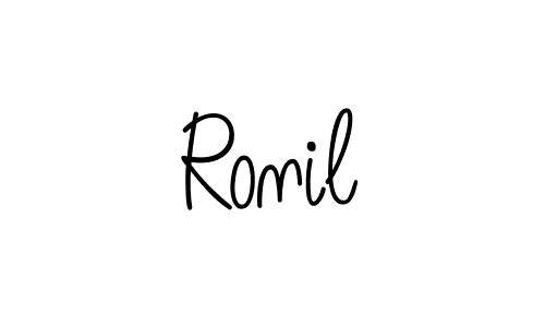 Also we have Ronil name is the best signature style. Create professional handwritten signature collection using Angelique-Rose-font-FFP autograph style. Ronil signature style 5 images and pictures png