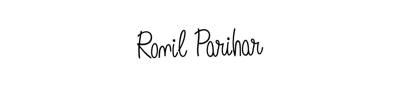 Check out images of Autograph of Ronil Parihar name. Actor Ronil Parihar Signature Style. Angelique-Rose-font-FFP is a professional sign style online. Ronil Parihar signature style 5 images and pictures png
