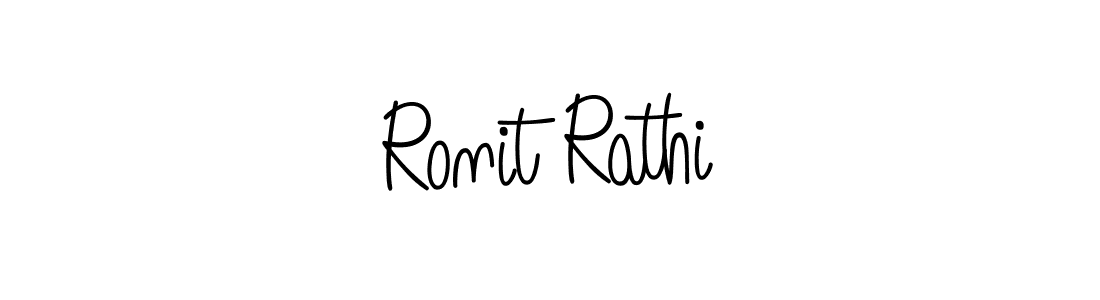 The best way (Angelique-Rose-font-FFP) to make a short signature is to pick only two or three words in your name. The name Ronit Rathi include a total of six letters. For converting this name. Ronit Rathi signature style 5 images and pictures png