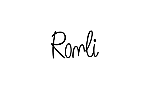 Ronli stylish signature style. Best Handwritten Sign (Angelique-Rose-font-FFP) for my name. Handwritten Signature Collection Ideas for my name Ronli. Ronli signature style 5 images and pictures png