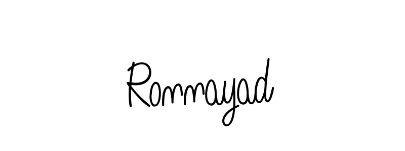 How to make Ronnayad name signature. Use Angelique-Rose-font-FFP style for creating short signs online. This is the latest handwritten sign. Ronnayad signature style 5 images and pictures png